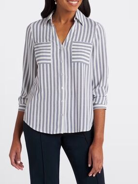 FORTUNE + IVY Paula Airette Button Down Shirt